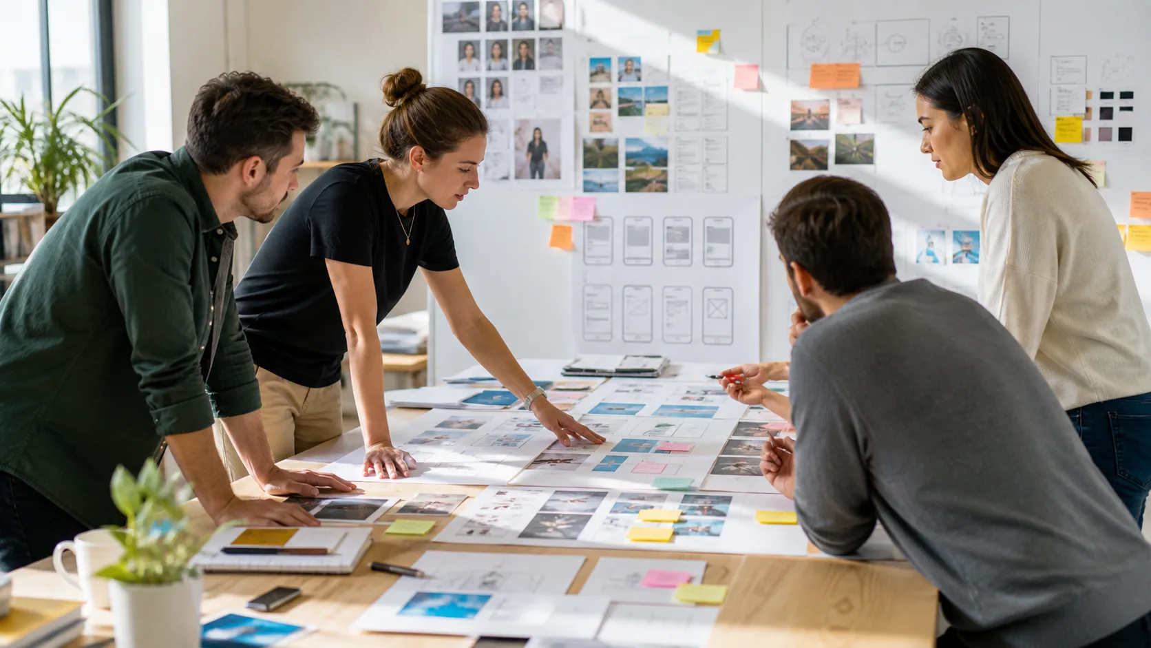 Paid-social team coordinating audience segments, creative concepts and destination experiences
