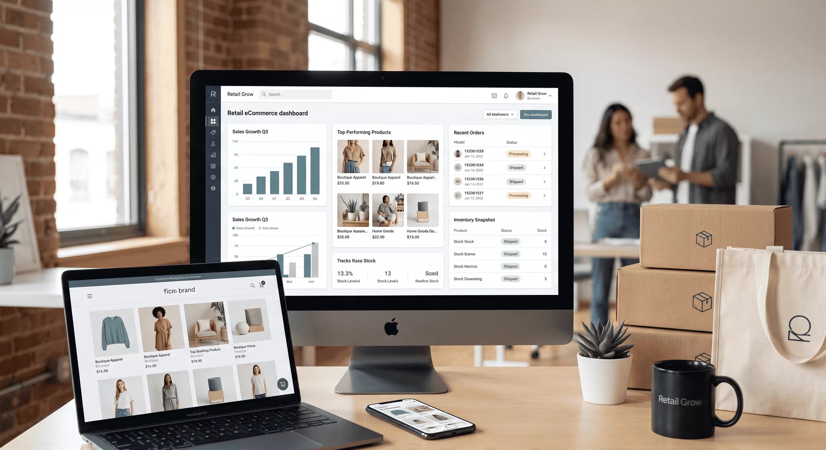 Illustrative retail data workspace supporting marketplace analysis