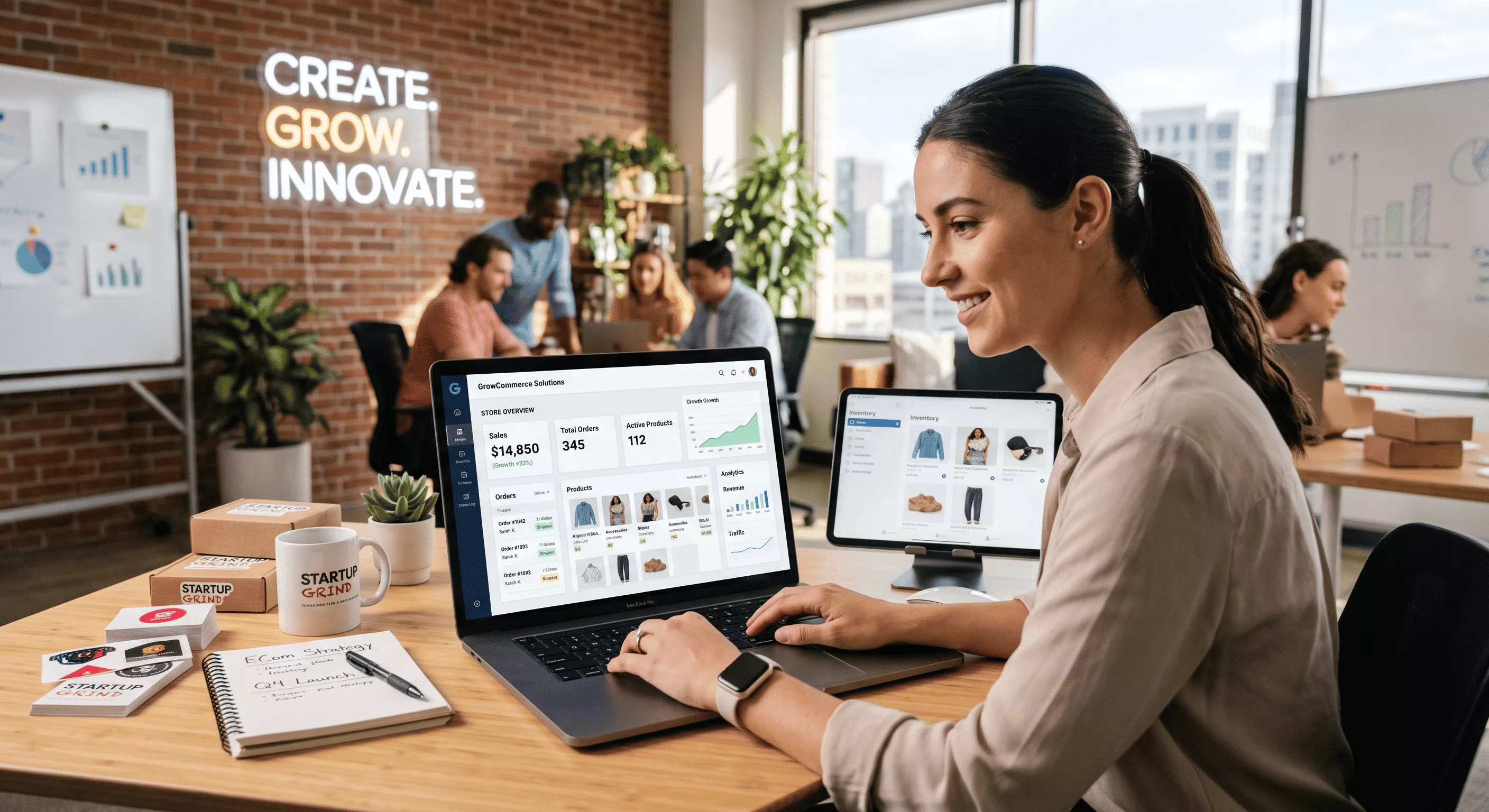  Business website platform for startups to create, grow, and innovate